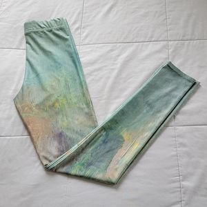 Irina Gorbman Compression Leggings in Turkish Eye 2 Abstract Art Pattern, Small